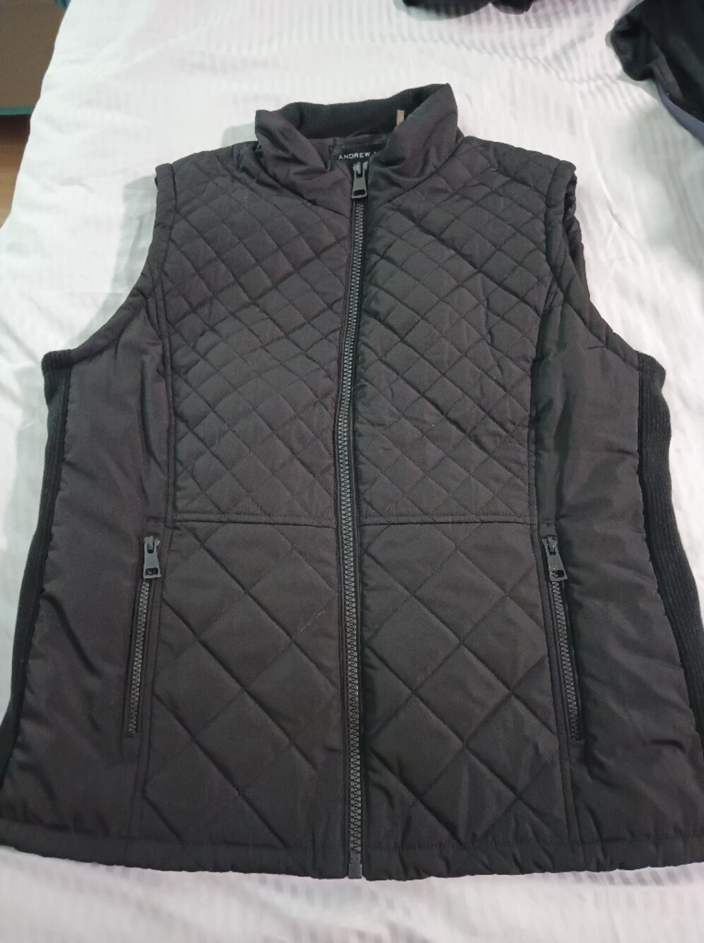 Andrew Marc Black Quilted Women's Vest